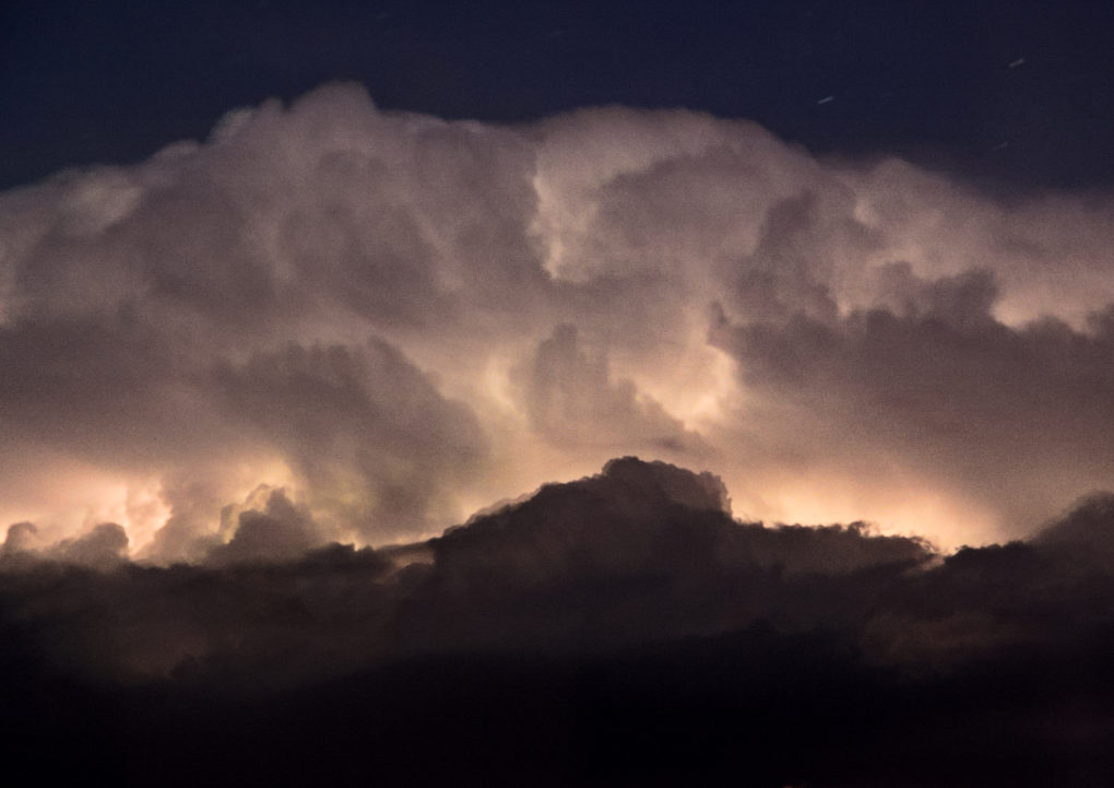 Clouds illuminated by lightning - an amazing thunderstorm 2016-07-20 c.3am. 
