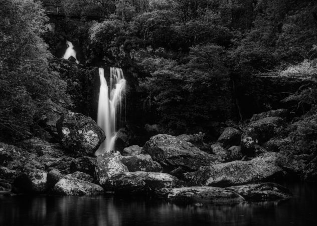 Classic landscape: a long exposure of the waterfall at Inversnaid on the shores of Loch Lomond.