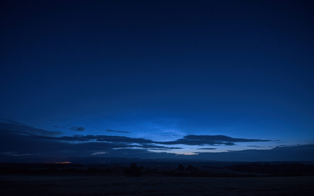 Noctilucent Clouds, around 1am - Crieff across Strathearn from Auchterarder