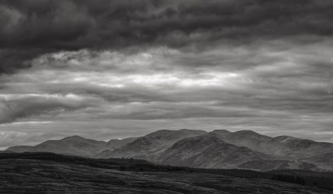 Ben Lawers and adjacent mountains, from the top of the moor between Amulree and Kenmore.
